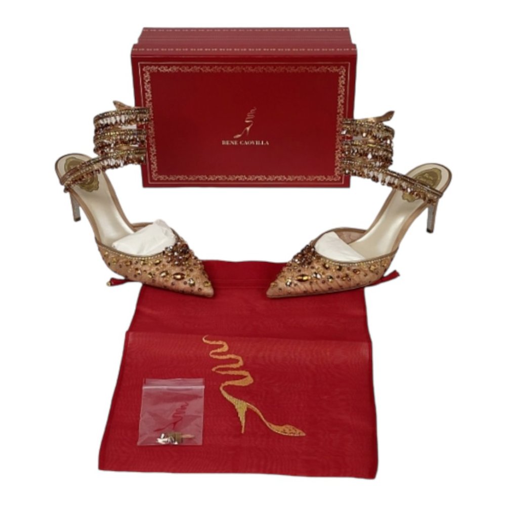 NEW Rene Caovilla Chandelier Sandal Size: 4-1/2  US 11.5 (C11250-075-RP01VLCT)